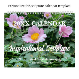 Originele bloemenfoto & Bijbeltekst op maat Kalender