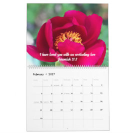 Originele bloemenfoto & Bijbeltekst op maat Kalender