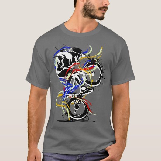Originele bmx Flatland Old Skool T-Shirt (Voorkant)