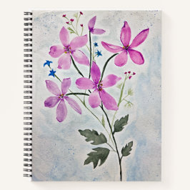 Originele botanische bloemenschildering notitieboek
