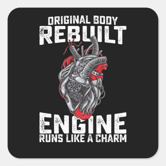 Originele Carrosserie Gereviseerde Motor Loopt Als Vierkante Sticker (Voorkant)