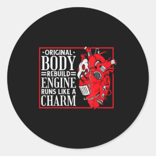 Originele Carrosserie Rebuild Engine, Open Hartchi Ronde Sticker