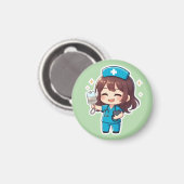 Originele Chibi Nurse 2.0 - Genezende Energie Magneet (Voorkant / Achterkant)