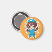 Originele Chibi Nurse 2.0 - Overwinningsgeest Magneet (Voorkant / Achterkant)