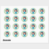 Originele Chibi Nurse 2.0 - Polsslag van Vreugde Ronde Sticker (Vel)