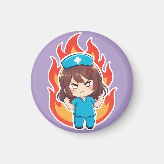 Originele Chibi Nurse 3.0 - Boos Magneet (Voorkant)