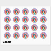 Originele Chibi Nurse 3.0 - Boos Ronde Sticker (Vel)