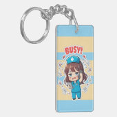 Originele Chibi Nurse 3.0 - Druk bezig Sleutelhanger (Voorkant Links)