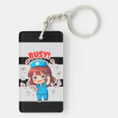 Originele Chibi Nurse 3.0 - Druk bezig Sleutelhanger (achterkant)