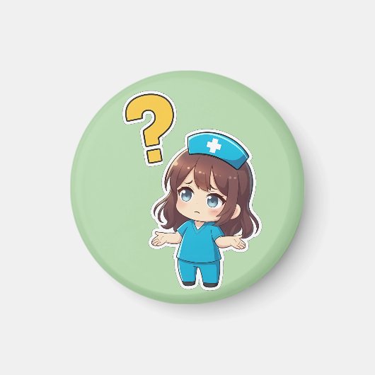 Originele Chibi Nurse 3.0 - Er is iets mis Magneet (Voorkant)