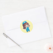 Originele Chibi Nurse 3.0 - Ok Ronde Sticker (Envelop)