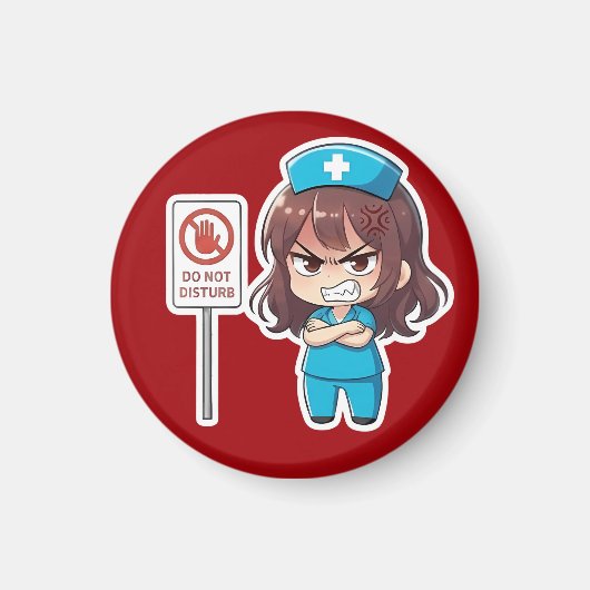 Originele Chibi Verpleegster 2.0 - Focusmodus Magneet (Voorkant)