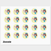 Originele Chibi Verpleegster 2.0 - Focusmodus Ronde Sticker (Vel)