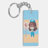 Originele Chibi Verpleegster 2.0 - Focusmodus Sleutelhanger (Voorkant Links)