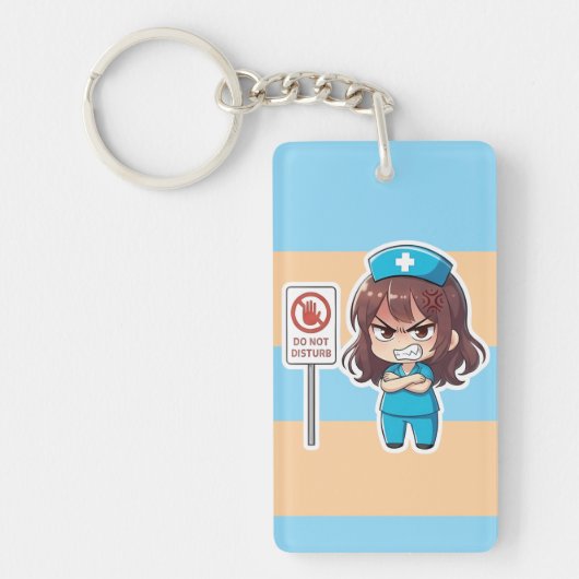 Originele Chibi Verpleegster 2.0 - Focusmodus Sleutelhanger (Voorkant)