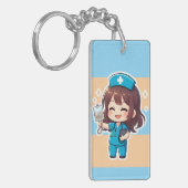Originele Chibi Verpleegster 2.0 - Genezende Energ Sleutelhanger (Voorkant Links)