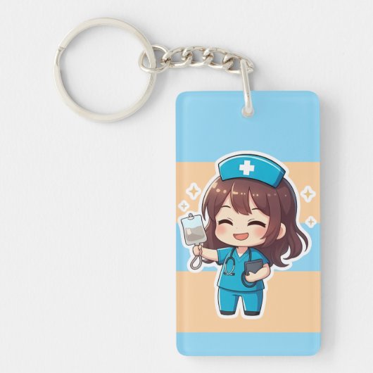 Originele Chibi Verpleegster 2.0 - Genezende Energ Sleutelhanger (Voorkant)