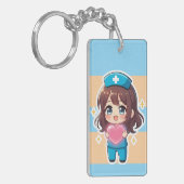 Originele Chibi Verpleegster 2.0 - Zorg uit het Ha Sleutelhanger (Voorkant Links)
