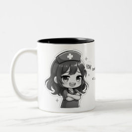 Originele Chibi Verpleegster - Branie Verpleegster Tweekleurige Koffiemok