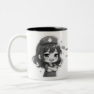 Originele Chibi Verpleegster - Branie Verpleegster Tweekleurige Koffiemok