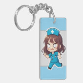 Originele Chibi Verpleegster - De hectische shift Sleutelhanger (Voorkant Links)