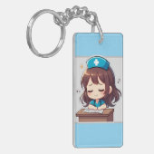 Originele Chibi Verpleegster - Een beetje Uitputti Sleutelhanger (Voorkant Links)