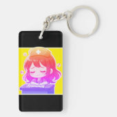 Originele Chibi Verpleegster - Een beetje Uitputti Sleutelhanger (achterkant)