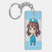 Originele Chibi Verpleegster - Het Middernachtelij Sleutelhanger (Voorkant Links)