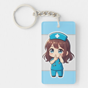 Originele Chibi Verpleegster - Het Middernachtelij Sleutelhanger