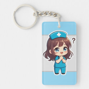 Originele Chibi Verpleegster - Het Moment van Vrag Sleutelhanger