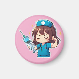 Originele Chibi Verpleegster - Medische Kracht Magneet