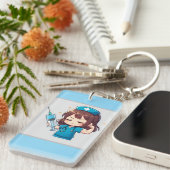 Originele Chibi Verpleegster - Medische Kracht Sleutelhanger (Voorkant Rechts)