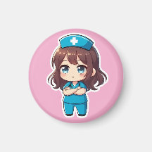 Originele Chibi Verpleegster - Professioneel Kalm