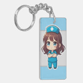 Originele Chibi Verpleegster - Professioneel Kalm Sleutelhanger (Voorkant Links)