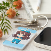 Originele Chibi Verpleegster - Professioneel Kalm Sleutelhanger (Voorkant Rechts)