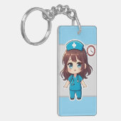 Originele Chibi Verpleegster - Racen Tegen de Tijd Sleutelhanger (Voorkant Links)