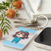 Originele Chibi Verpleegster - Racen Tegen de Tijd Sleutelhanger (Voorkant Rechts)