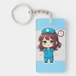 Originele Chibi Verpleegster - Racen Tegen de Tijd Sleutelhanger