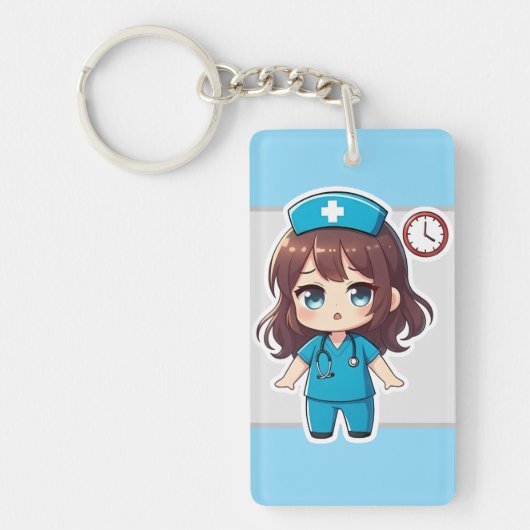 Originele Chibi Verpleegster - Racen Tegen de Tijd Sleutelhanger (Voorkant)