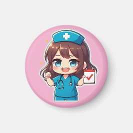 Originele Chibi Verpleegster - Verpleegstersleven Magneet