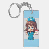 Originele Chibi Verpleegster - Verpleegstersleven Sleutelhanger (Voorkant Links)