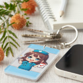 Originele Chibi Verpleegster - Verpleegstersleven Sleutelhanger (Voorkant Rechts)