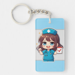 Originele Chibi Verpleegster - Verpleegstersleven Sleutelhanger