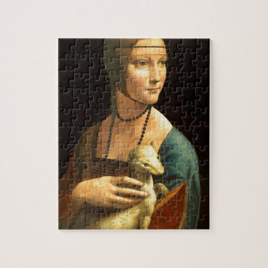 Originele Da vinci's verfdame met een Ermine Legpuzzel (Verticaal)