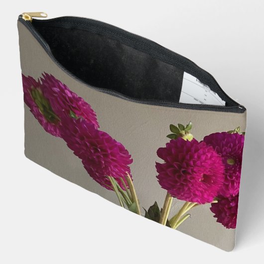 Originele Dahlia Bloem Foto +Custom Naam Etui (Open)