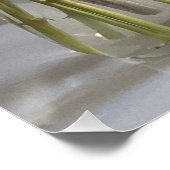 Originele dahlia print met aangepaste naam perfect poster (Hoek)