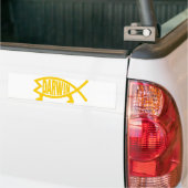 Originele Darwin Fish (Mustard) Bumpersticker (Op Truck)
