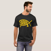 Originele Darwin Fish (Mustard) T-shirt (Voorkant volledig)