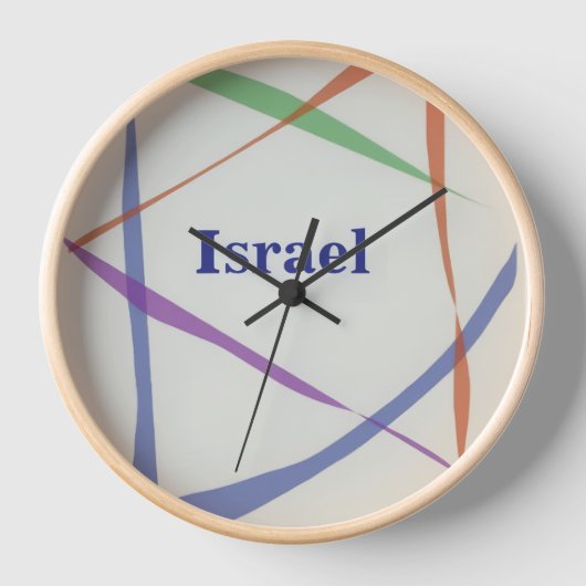 Originele Davidster ontwerp wandklok (Voorkant)