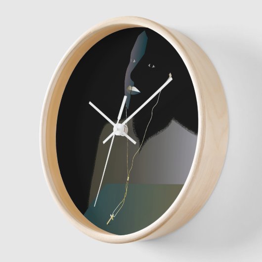 Originele digitale portretkunst wandklok (Hoek)